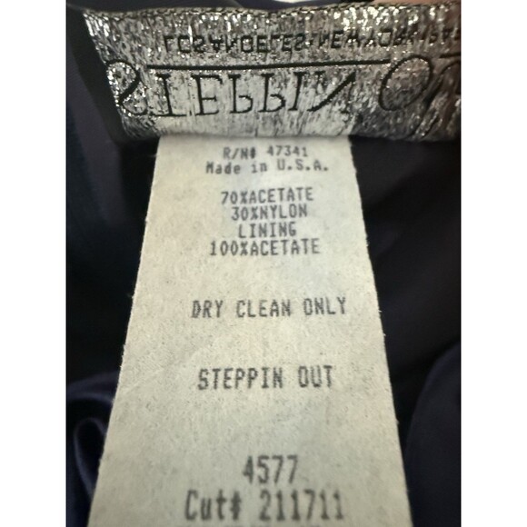 Vtg Steppin' Out 80s Purple Velvet Mini Dress Off the Shoulder Rose Cocktail 3 - Picture 11 of 12